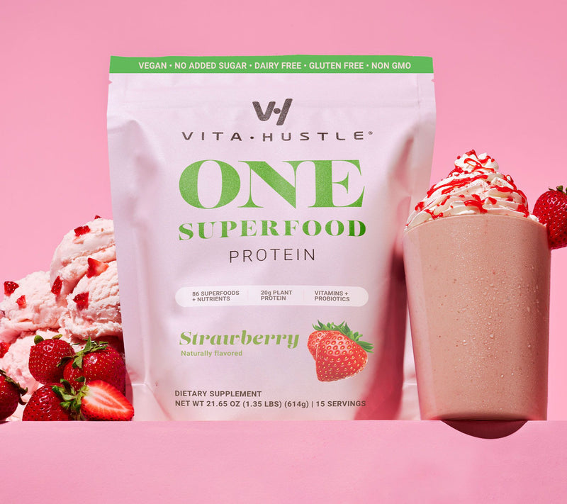 VitaHustle ONE Superfood Plant-Based Protein Shake 15-Servings — View 2
