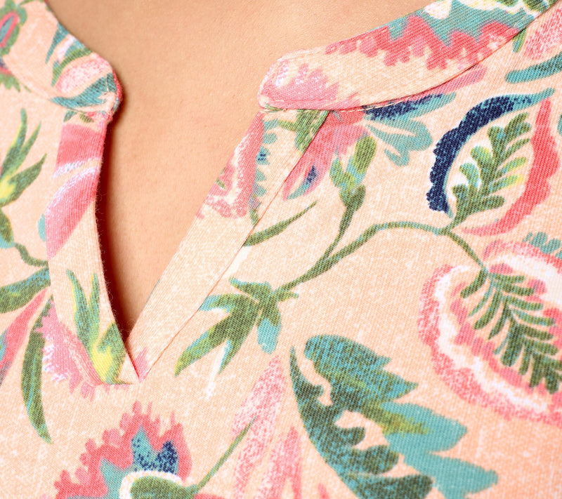 Denim & Co. Active Petite French Terry Split Neck Dress — View 13