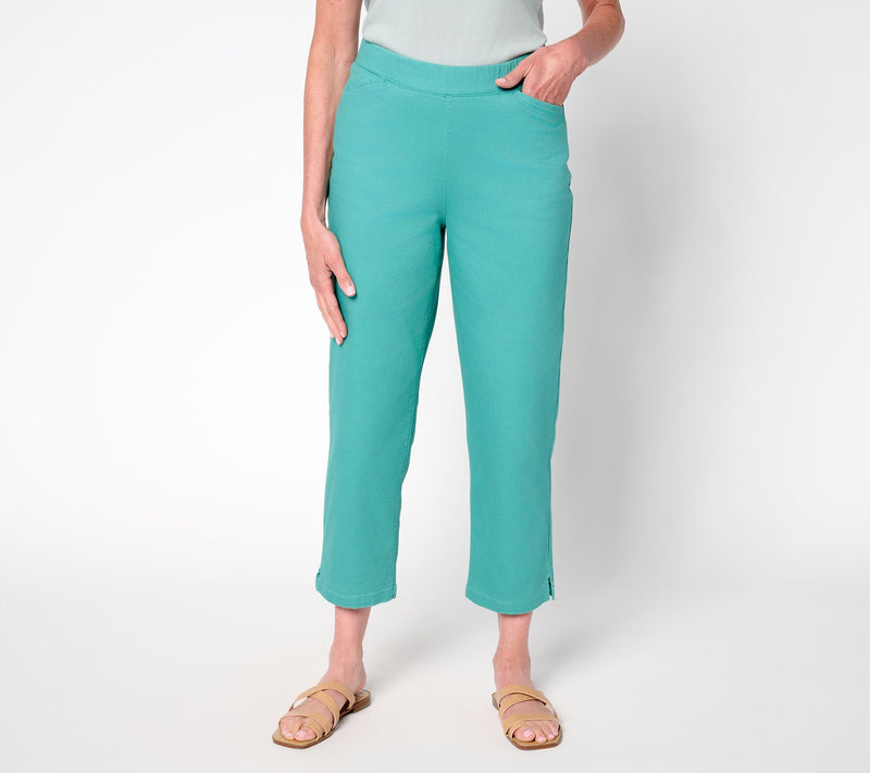 Denim & Co. Regular Twill Straight Leg Crop Pant — View 12