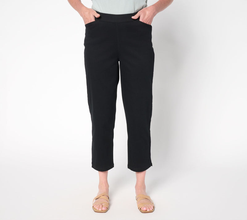 Denim & Co. Petite Twill Straight Leg Crop Pant — View 10