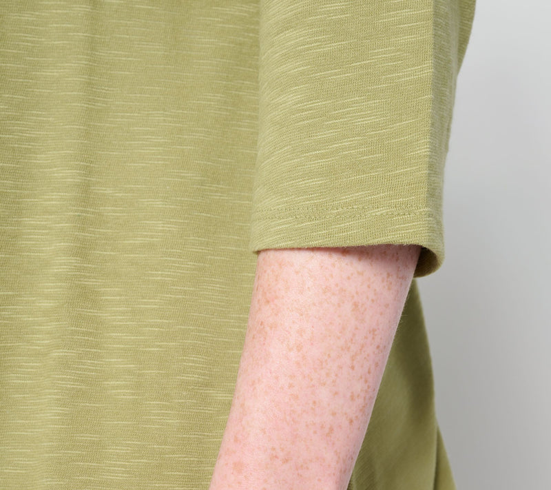 Denim & Co. Slub Jersey 3/4 Sleeve Boat Neck Hi-Low Top — View 6