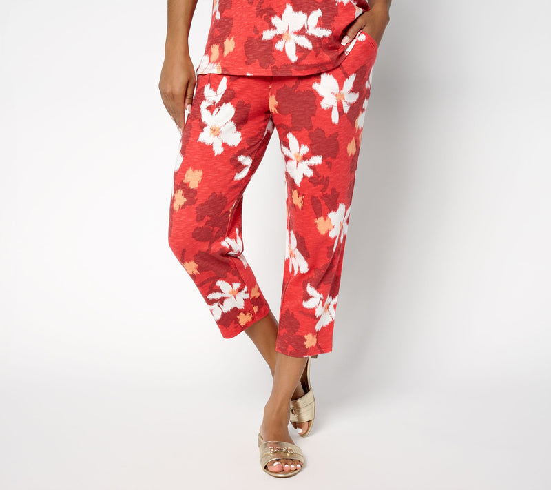 Denim & Co. Petite Print or Solid Slim Straight Crop Pant — View 7