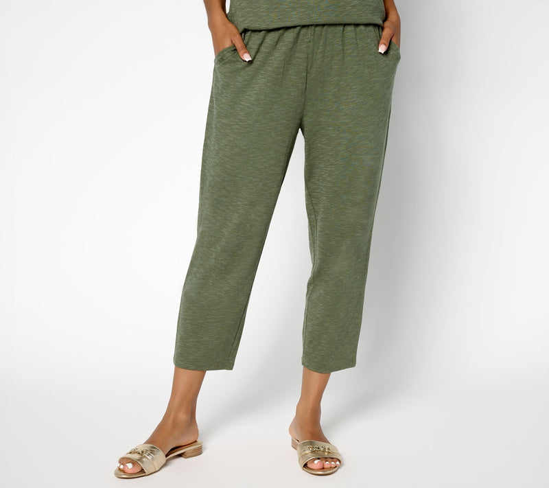 Denim & Co. Petite Print or Solid Slim Straight Crop Pant — View 9