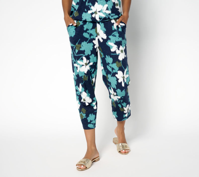 Denim & Co. Tall Print or Solid Slim Straight Crop Pant — View 14