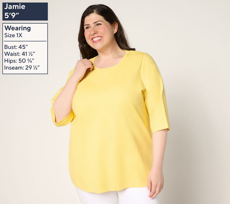 Denim & Co. Essentials Regular 100% Cotton Jersey Tunic — View 12