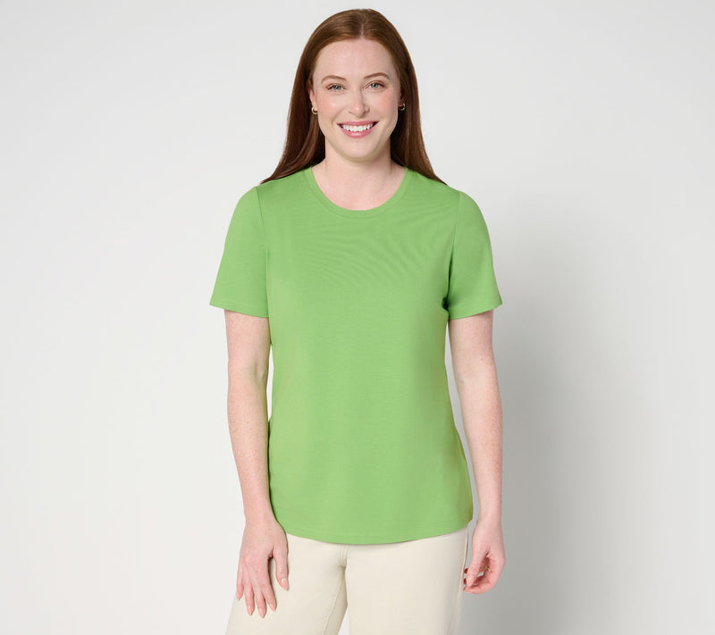 Denim & Co. Essentials Cool to the Touch Cotton Modal Round Neck Top — View 13