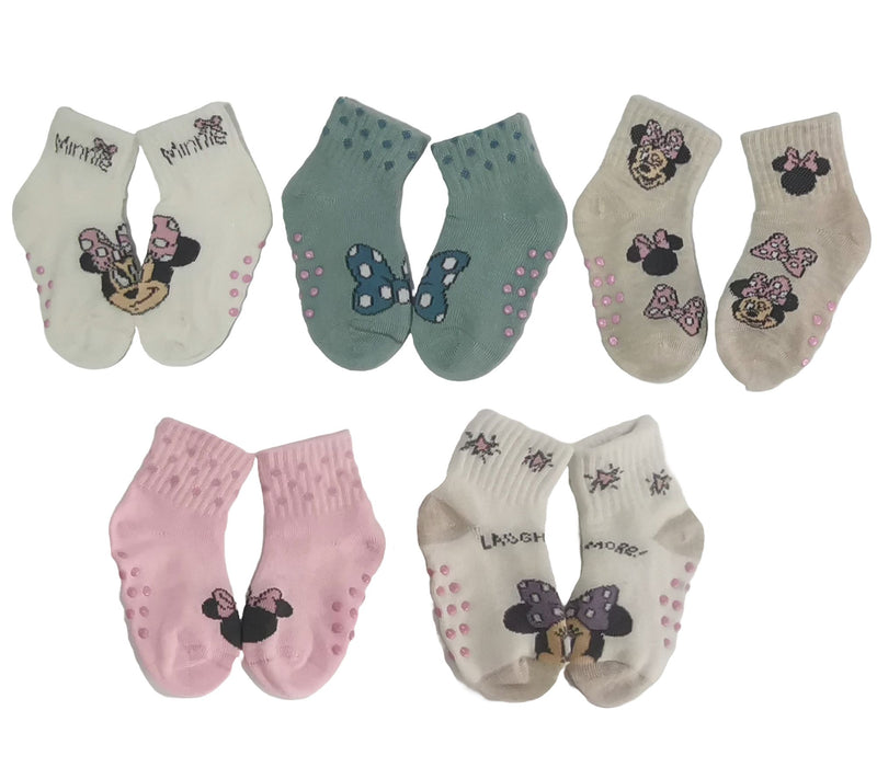 Disney Infant's Set of 5 Ribbed Mid-Crew Socks — Main view