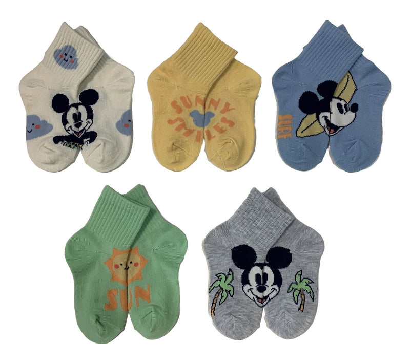 Disney Infant's Set of 5 Ribbed Mid-Crew Socks — View 8
