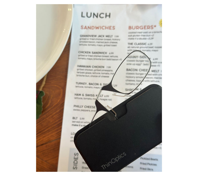 ThinOptics Readers with Black Universal Pod — View 4