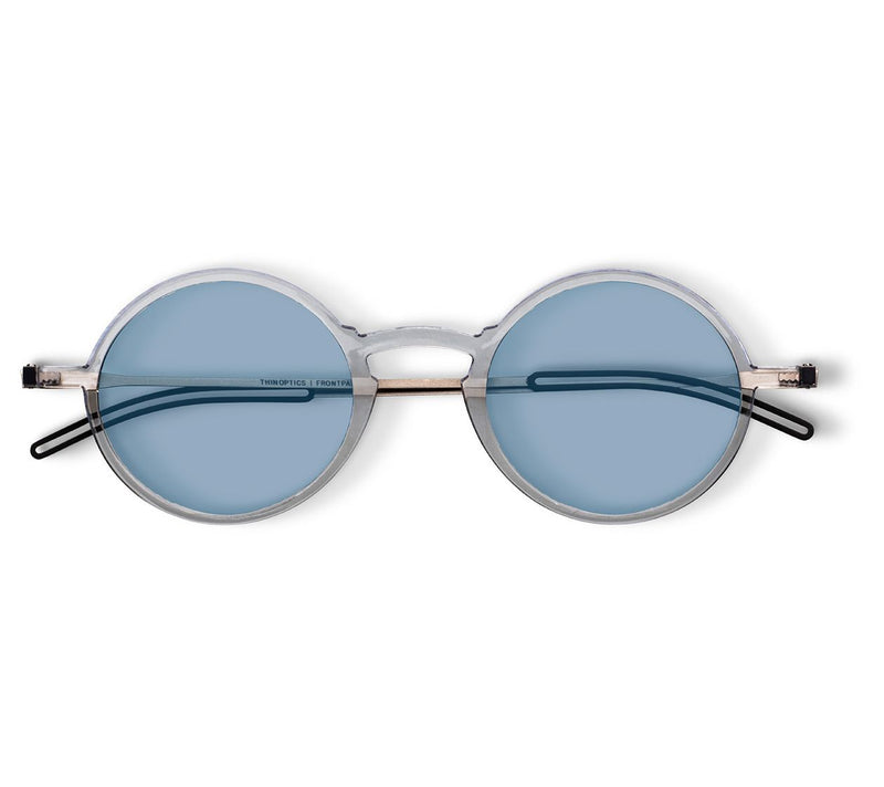ThinOptics Blue Light Manhattan Round Readers with Case — View 3