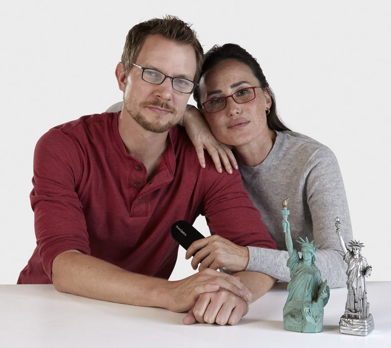 ThinOptics Brooklyn Rectangle Readers with Milano Case — View 5