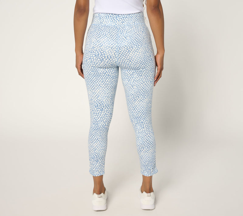 Denim & Co. Active Regular Duo Stretch Slim Leg Crop Pant w/ Ruching — View 4