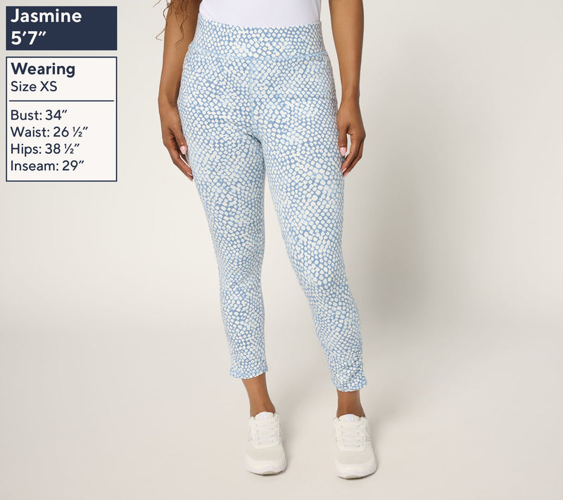 Denim & Co. Active Petite Duo Stretch Slim Leg Crop Pant w/ Ruching — View 11
