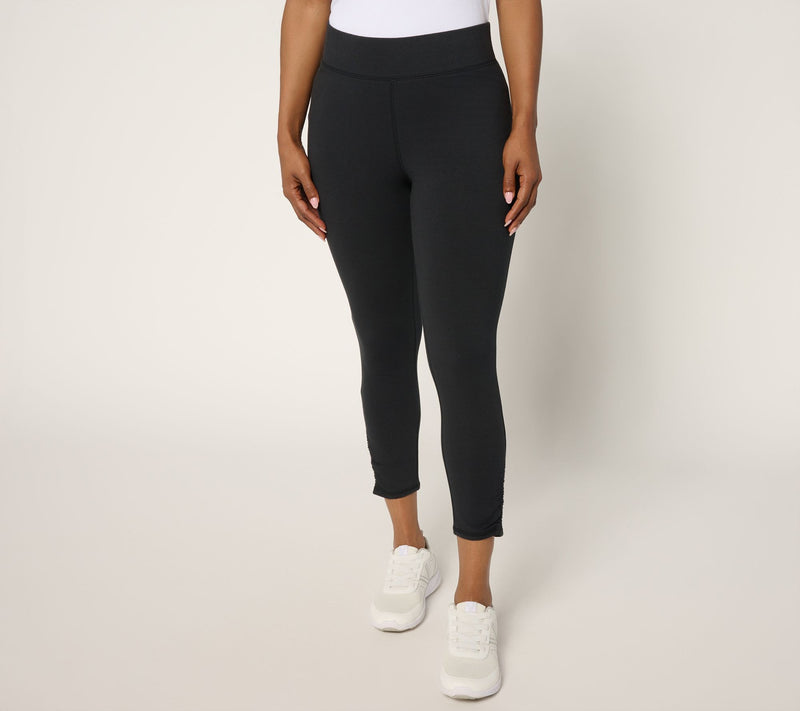 Denim & Co. Active Tall Duo Stretch Slim Leg Crop Pant w/ Ruching — Main view