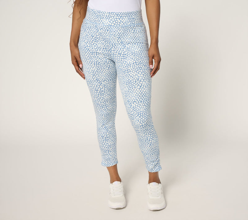 Denim & Co. Active Tall Duo Stretch Slim Leg Crop Pant w/ Ruching — View 5