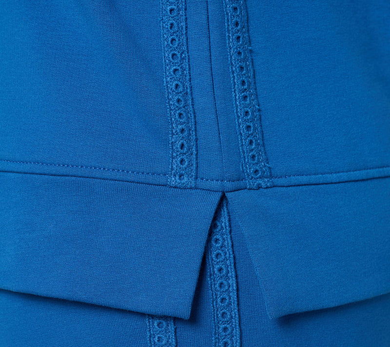 Denim & Co. Active French Terry V-Neck Pullover with Side Trim — View 6