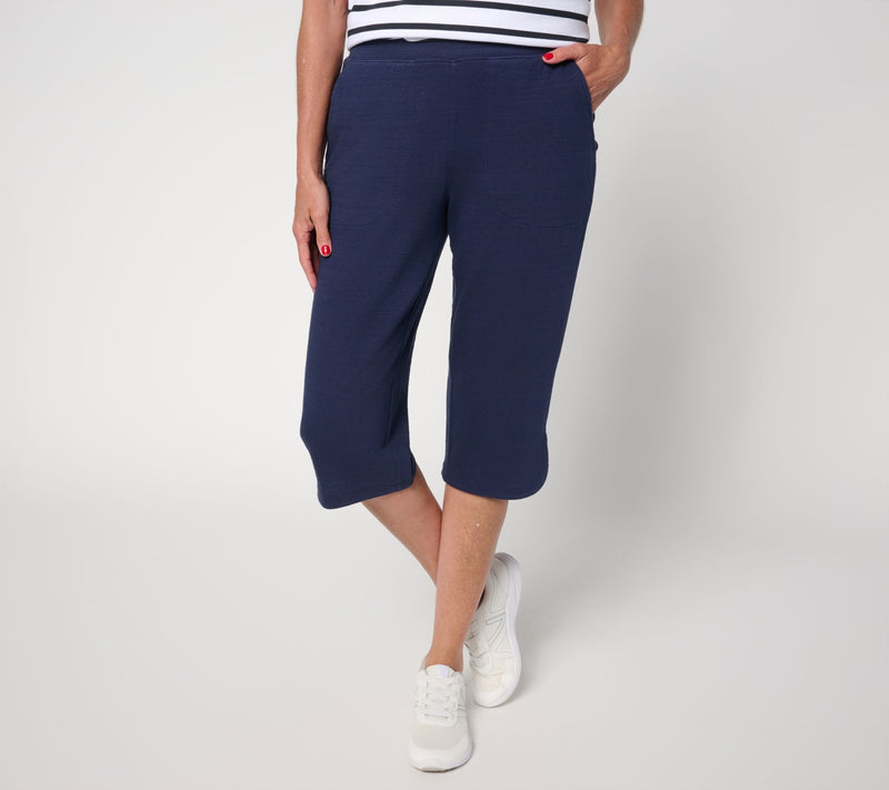 Denim & Co. Active Petite Textured Cotton Skimmer with Curved Hem — View 13