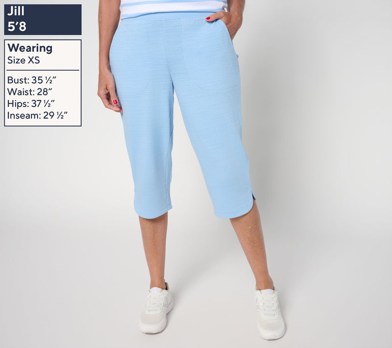 Denim & Co. Active Tall Textured Cotton Skimmer with Curved Hem — View 2