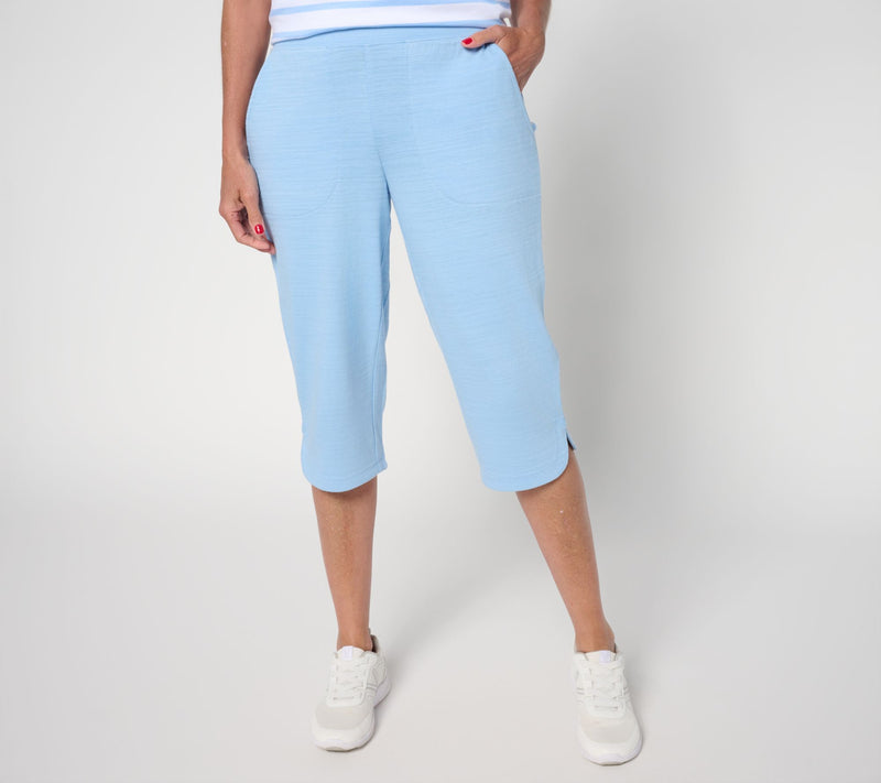 Denim & Co. Active Tall Textured Cotton Skimmer with Curved Hem — Main view