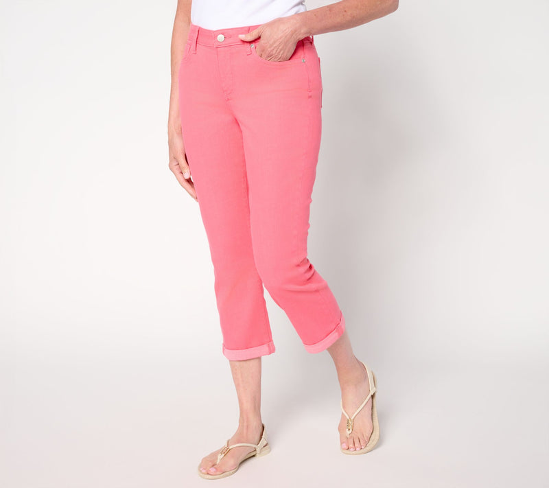 NYDJ Chloe Skinny Cuffed Capri Jean — View 7