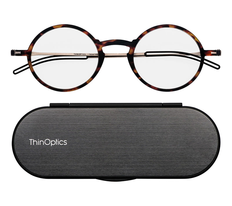 ThinOptics Manhattan Round Readers with MilanoCase — View 18