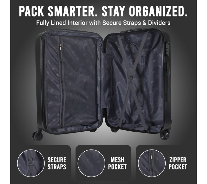 IZOD Zane Expandable ABS 3-Piece Luggage Set - 20/24/28" — View 6