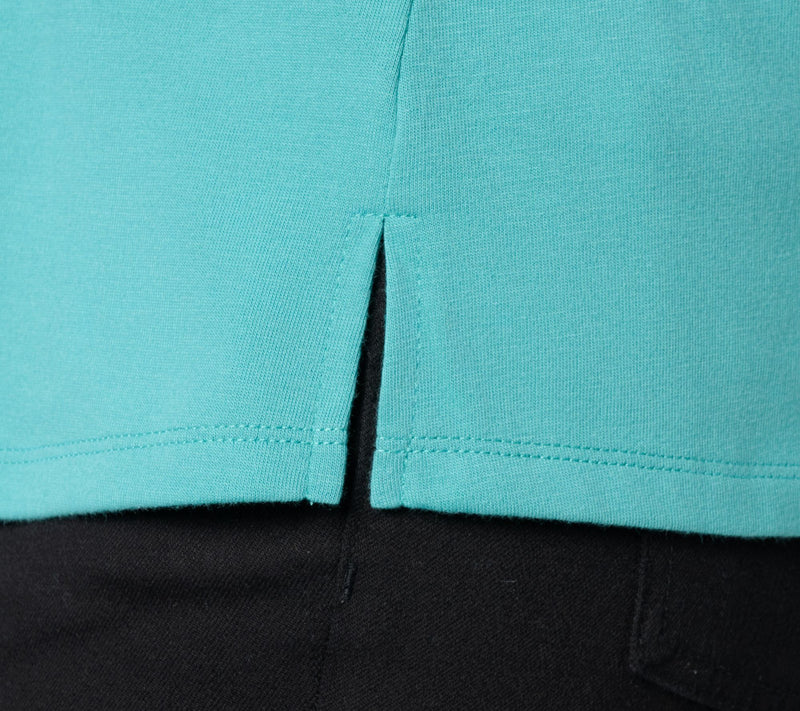 Belle by Kim Gravel Jersey Elbow Sleeve V Neck Top — View 20