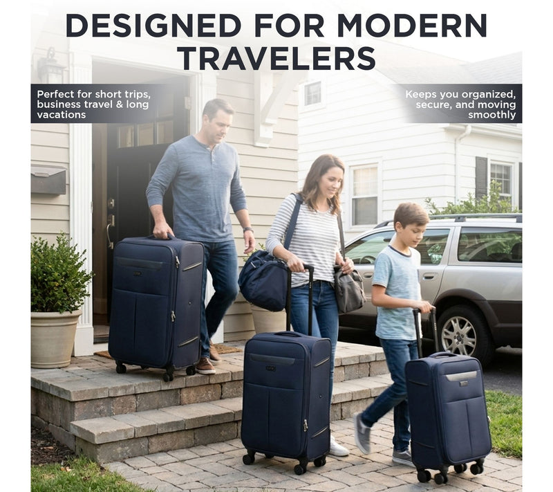 IZOD Liam Soft Shell 3-Piece Luggage Set - 20/24/28" — View 8