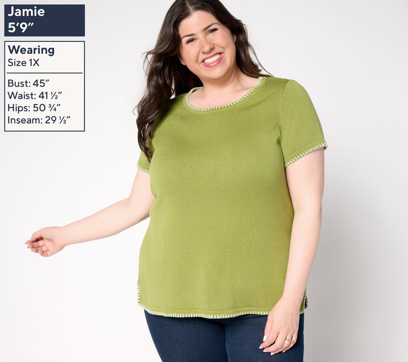 Belle by Kim Gravel Blanket Stitch Sweater Shell — View 2