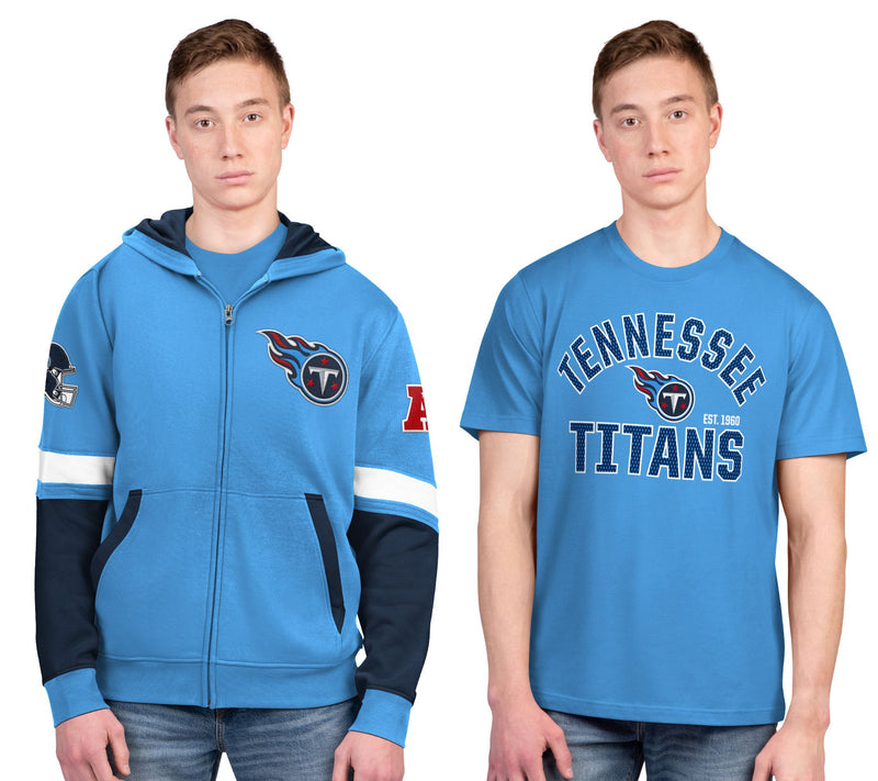 NFL Officially Licensed T-Shirt and Full-Zip Hoodie Combo — View 2
