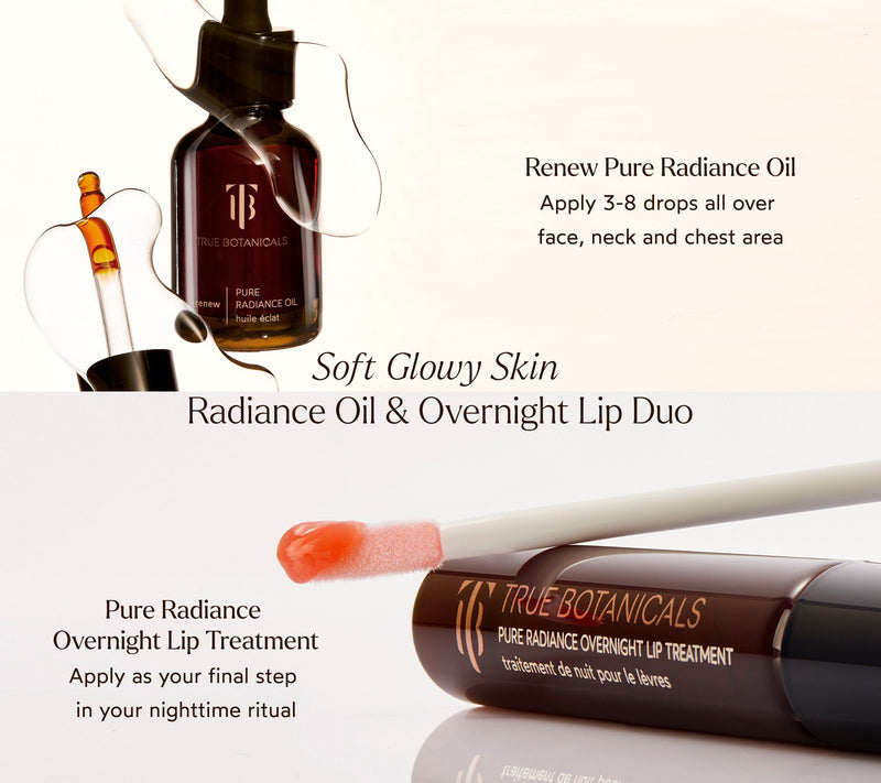 True Botanicals Soft Glowy Skin Radiance Oil & Overnight Lip Treatment Set — View 5