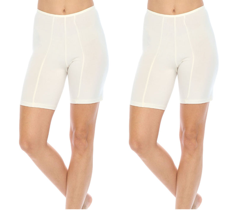 Undersummers Set of 2 Cooling Classic 6" Shortlette Slip Short — View 11