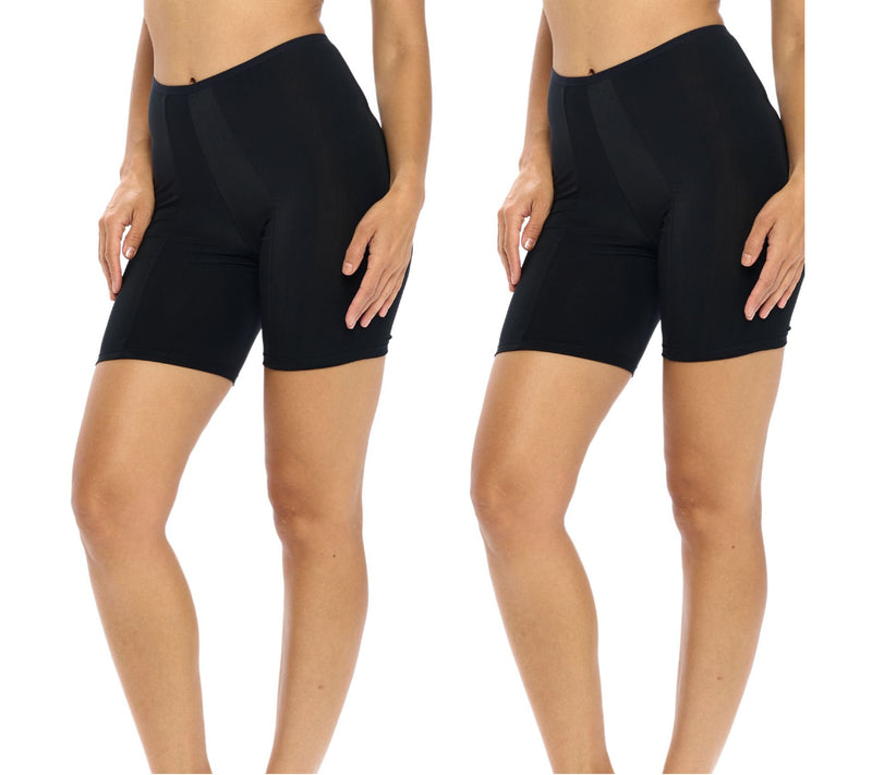 Undersummers Set of 2 Cooling Classic 6" Shortlette Slip Short — View 12