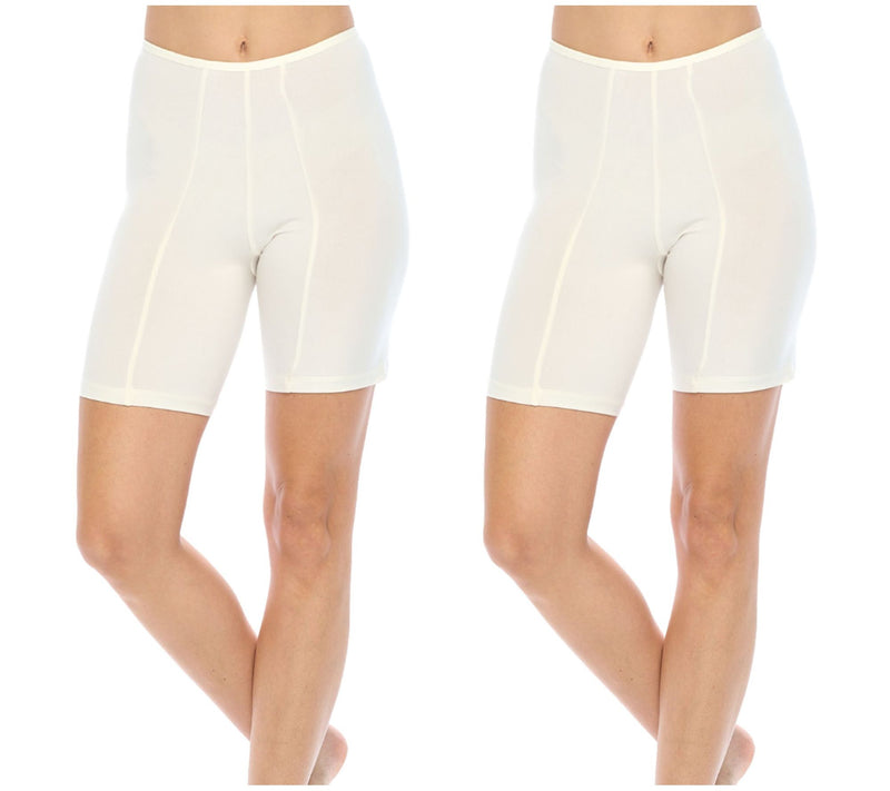Undersummers Set of 2 Cooling Classic 6" Shortlette Slip Short — View 2