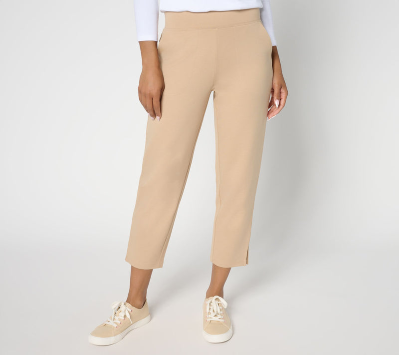 Denim & Co. Regular EasyWear French Terry Crop Pant — View 14