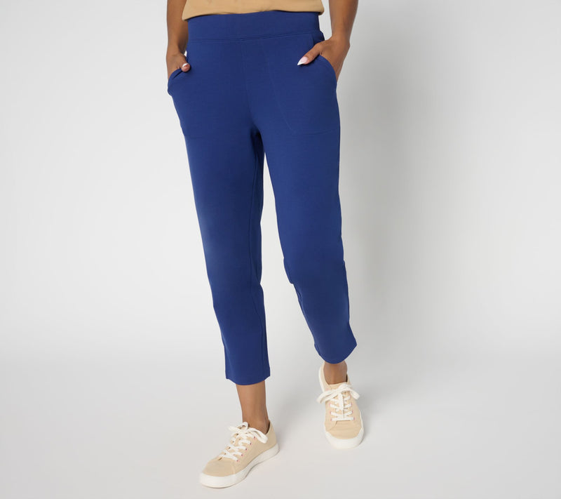 Denim & Co. Tall EasyWear French Terry Crop Pant — View 5
