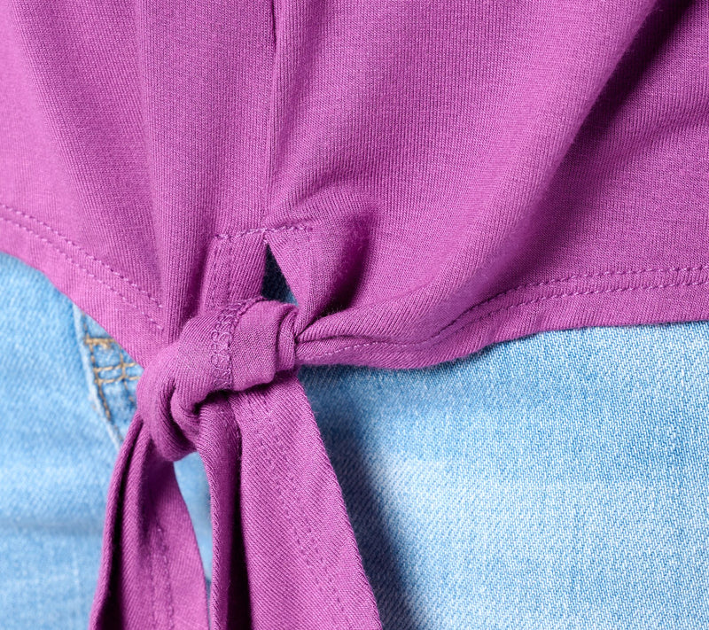 Belle Boho by Kim Gravel Rayon Spandex Tie Front Top — View 6