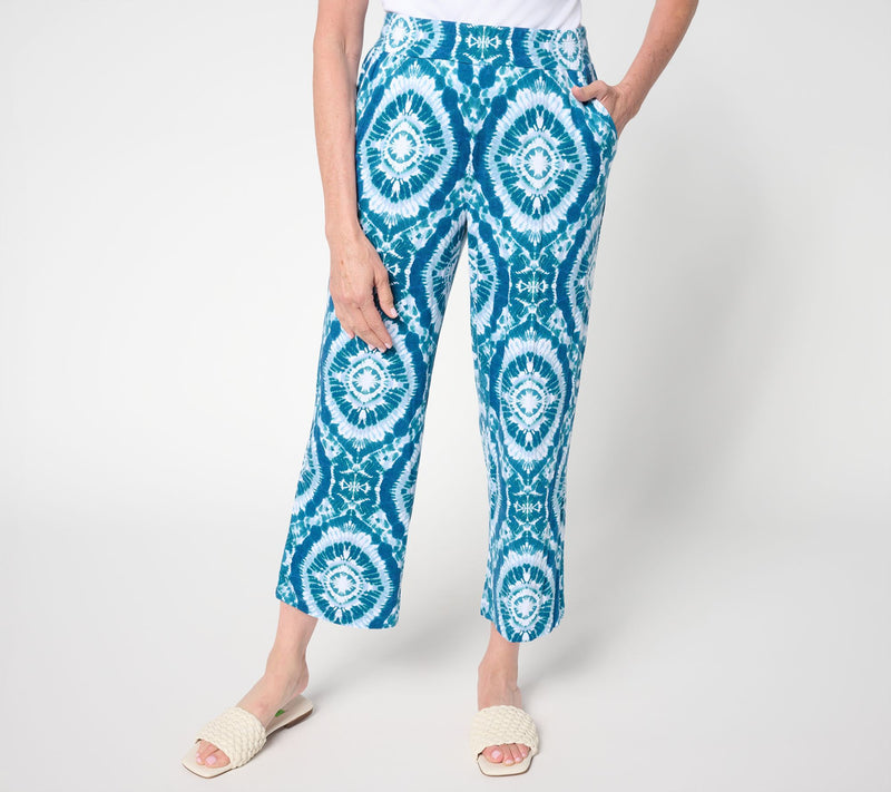 Belle Boho by Kim Gravel Regular Rayon Spandex Geo Wide Leg Pants — View 13