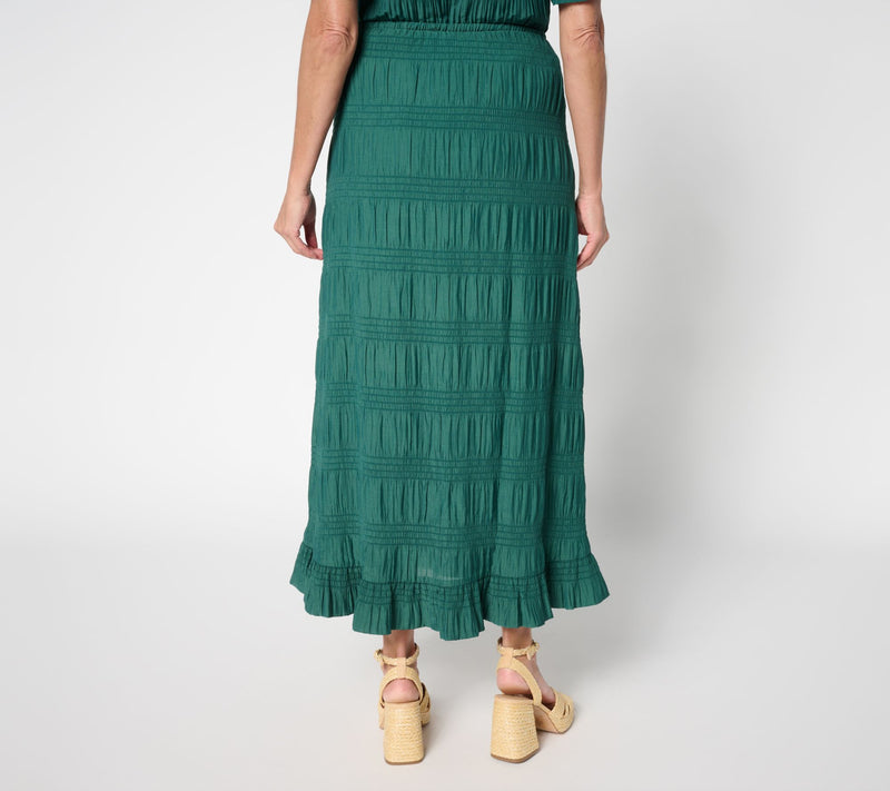 Me by Jennie Garth Petite Smocked Southampton Maxi Skirt — View 14