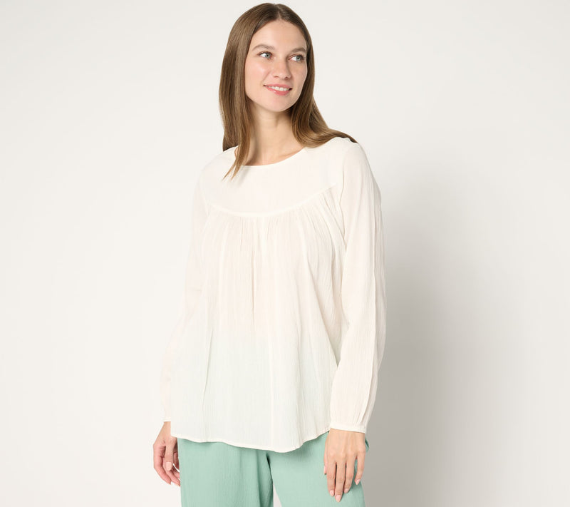 LOGO by Lori Goldstein Beach to Street 100% Cotton Top — View 10