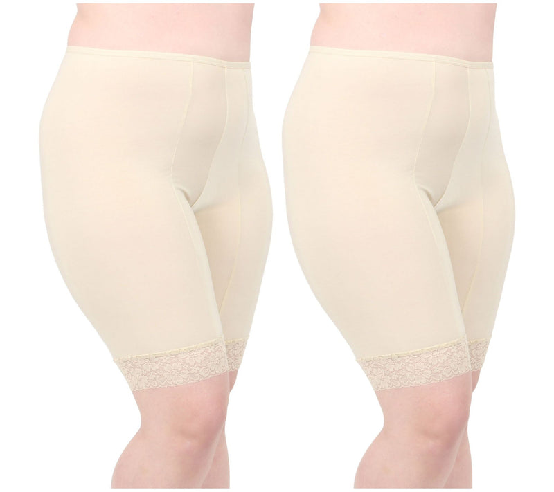 Undersummers Set of 2 Cooling Fusion 9" Shortlette Slip Short — View 3