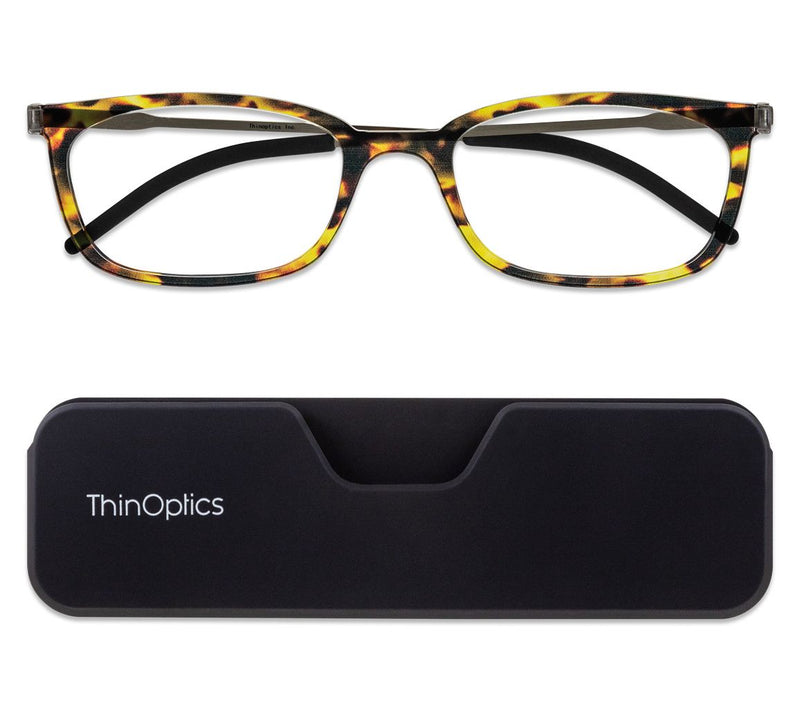 ThinOptics Rectangular Readers with Connect Case — View 11