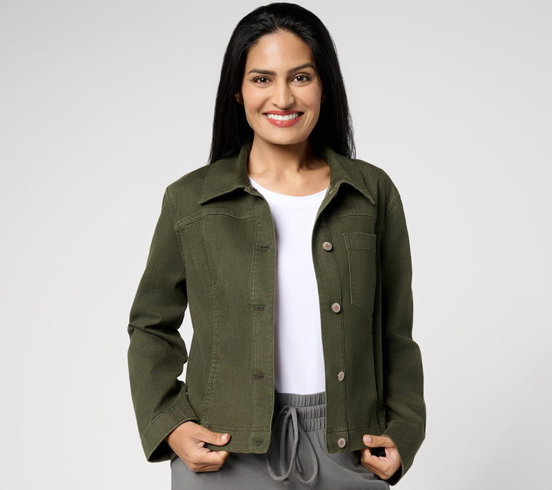 AnyBody Casual Denim Jacket — View 10