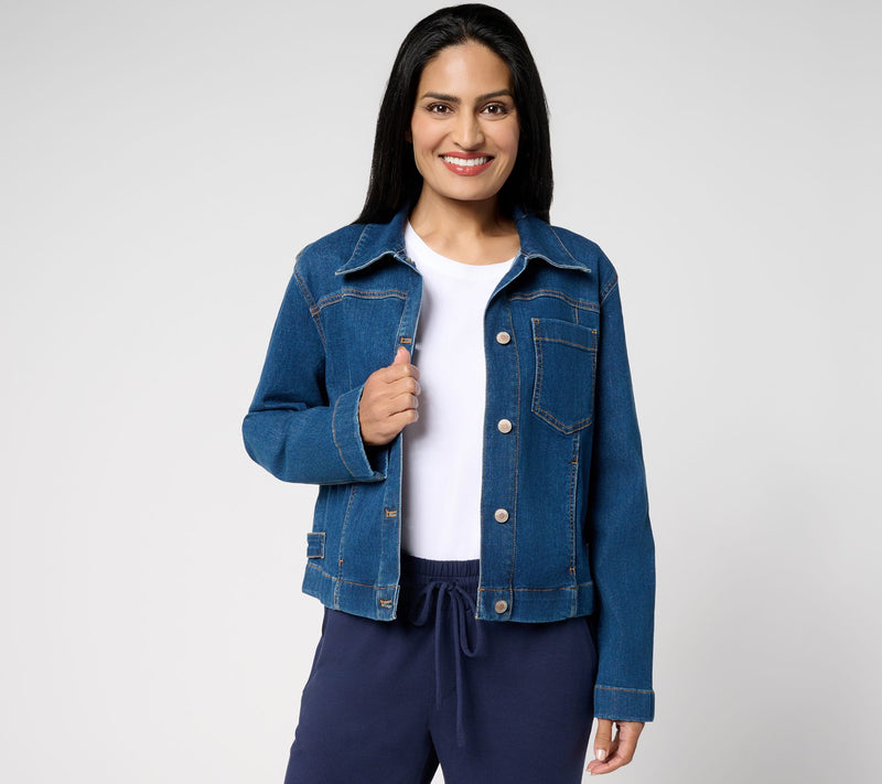 AnyBody Casual Denim Jacket — View 11