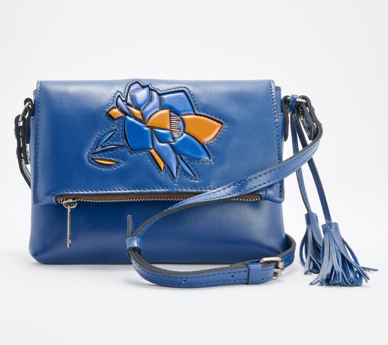 Patricia Nash Leather Corfu Flap Crossbody with Tassel — Main view