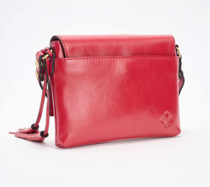 Patricia Nash Leather Corfu Flap Crossbody with Tassel — View 4