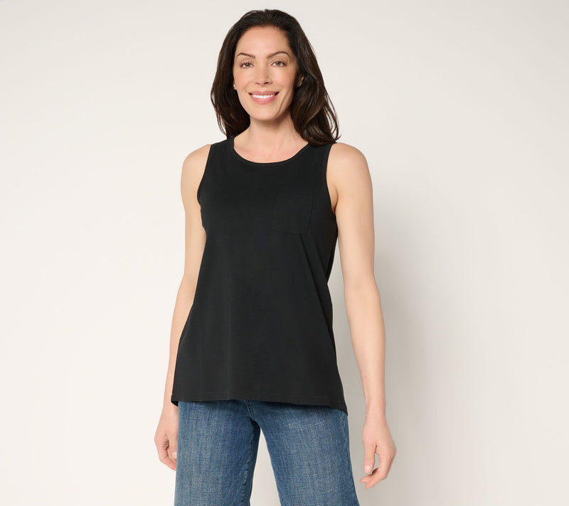 AnyBody Essentials Cotton Pocket Tank — View 12