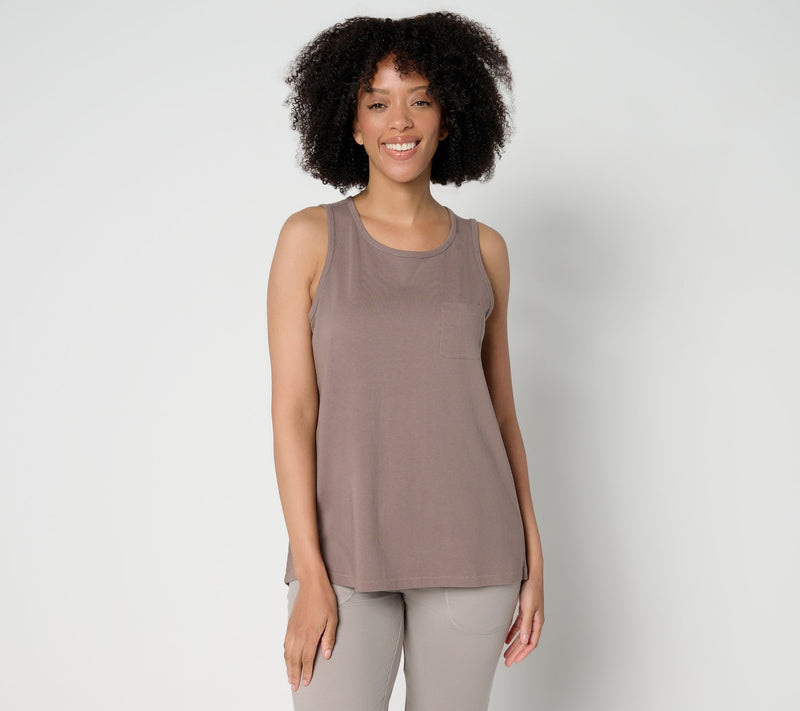 AnyBody Essentials Cotton Pocket Tank — View 14