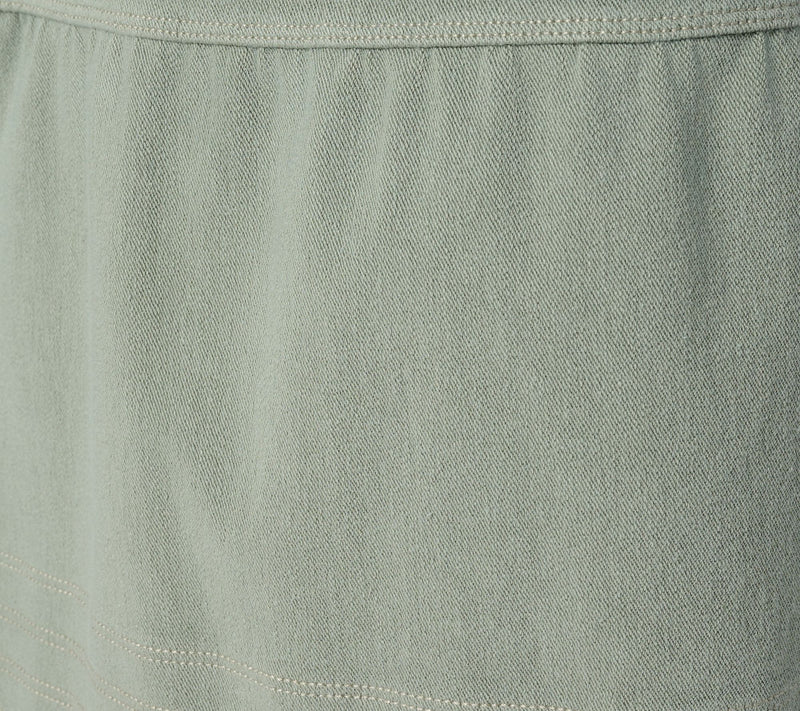 Susan Graver Cool Touch Denim Petite Pull-On Tiered Midi Skirt — View 5