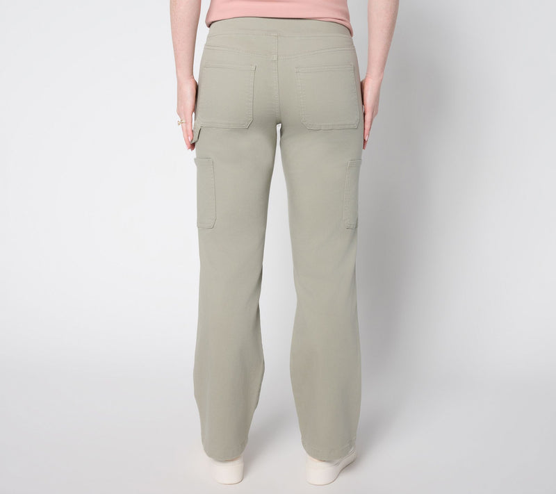 Belle by Kim Gravel Petite TripleLuxe Twill Pull On Carpenter Jean — View 5